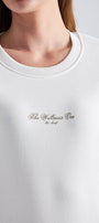 The Wellness Era Kahverenk Baskılı Oversize Beyaz Kadın Sweatshirt