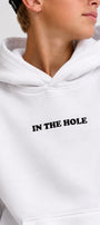 Erkek Çocuk Oversize Hoodie My Caddy Falls Baskılı Beyaz – Kapüşonlu, Cepli, 3 İplik Polar