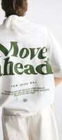 Bisiklet Yaka Move Ahead Baskılı Oversize Erkek T-shirt