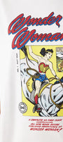 Kadın Oversize Tişört Comic Wonder Baskılı Beyaz – Bisiklet Yaka, Rahat Kalıp, %100 Pamuk