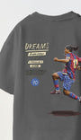 Always On Yazılı Futbol Tasarım Baskılı Füme Çocuk T-shirt