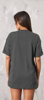 Montmartre Paris Yazılı Kadın Füme T-Shirt