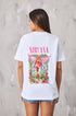 Nirvana Yazılı Melek Tasarım Baskılı Beyaz Kadın T-Shirt 