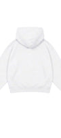 Erkek Çocuk Oversize Basic Hoodie Sweatshirt Beyaz – Kapüşonlu, Kanguru Cepli, 3 İplik Polar