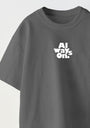 Always On Yazılı Futbol Tasarım Baskılı Füme Çocuk T-shirt