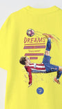 Earned Not Gıven Yazılı Futbol Tasarım Baskılı Sarı Çocuk T-shirt