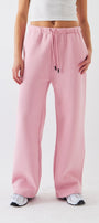 Oversize Unisex Eşofman Altı Pembe – 3 İplik Şardonlu, Bol Paça, Cepli, Modern Rahat Kesim