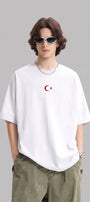 Unisex Oversize Tişört Legend of Türkiye Baskılı Beyaz – Bisiklet Yaka, Rahat Kalıp, %100 Pamuk