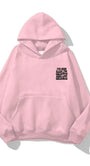 Kapüşonlu İçi Polar Christmas Yazı Baskılı Pembe Unisex Sweatshirt