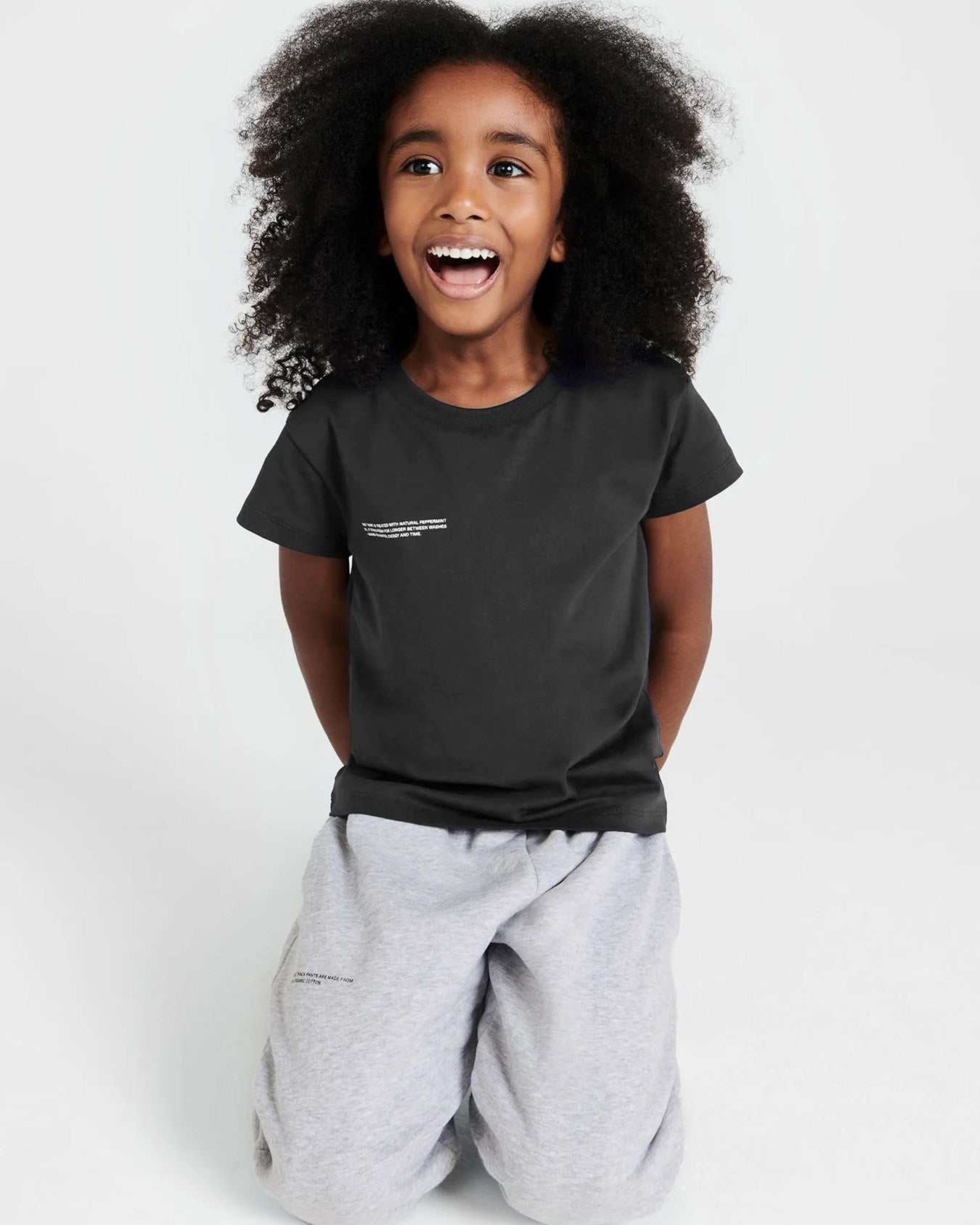 Siyah Çocuk Unisex Nature Concept Baskılı Oversize T-shirt