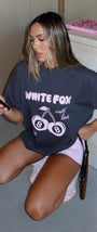 White Fox Kadın Füme With Love Limited Edition Baskılı Bisiklet Yaka Regular T-shirt