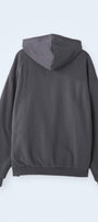 Erkek Oversize Sweatshirt Hoodie Shark Hello Füme – Kapüşonlu, 3 İplik Polar, Kanguru Cepli