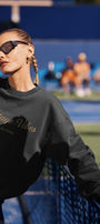 Kadın Oversize Sweatshirt Vintage Vibes Baskılı Füme Konsept – Bisiklet Yaka, 3 İplik Şardonlu Polar