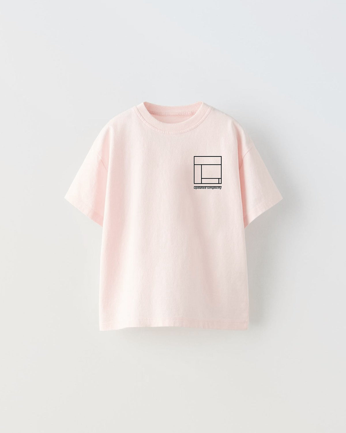 Updated Simplicity Yazılı Desen Tasarım Baskılı Pembe Çocuk T-Shirt