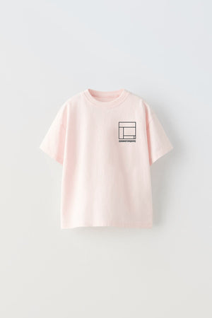 The Champ Updated Simplicity Yazılı Desen Tasarım Baskılı Pembe Çocuk T-Shirt