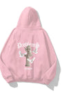 Kapüşonlu İçi Polar Problems Yazılı Heykel Baskılı Pembe Unisex Hoodie Sweatshirt