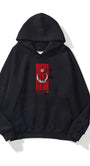 Kapüşonlu İçi Polar Türk Bayrağı Baskılı Siyah Unisex Hoodie Sweatshirt