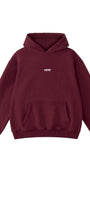Kadın Oversize Hoodie Amore Baskılı Bordo – Kapüşonlu, Kanguru Cepli, 3 İplik Şardonlu Polar