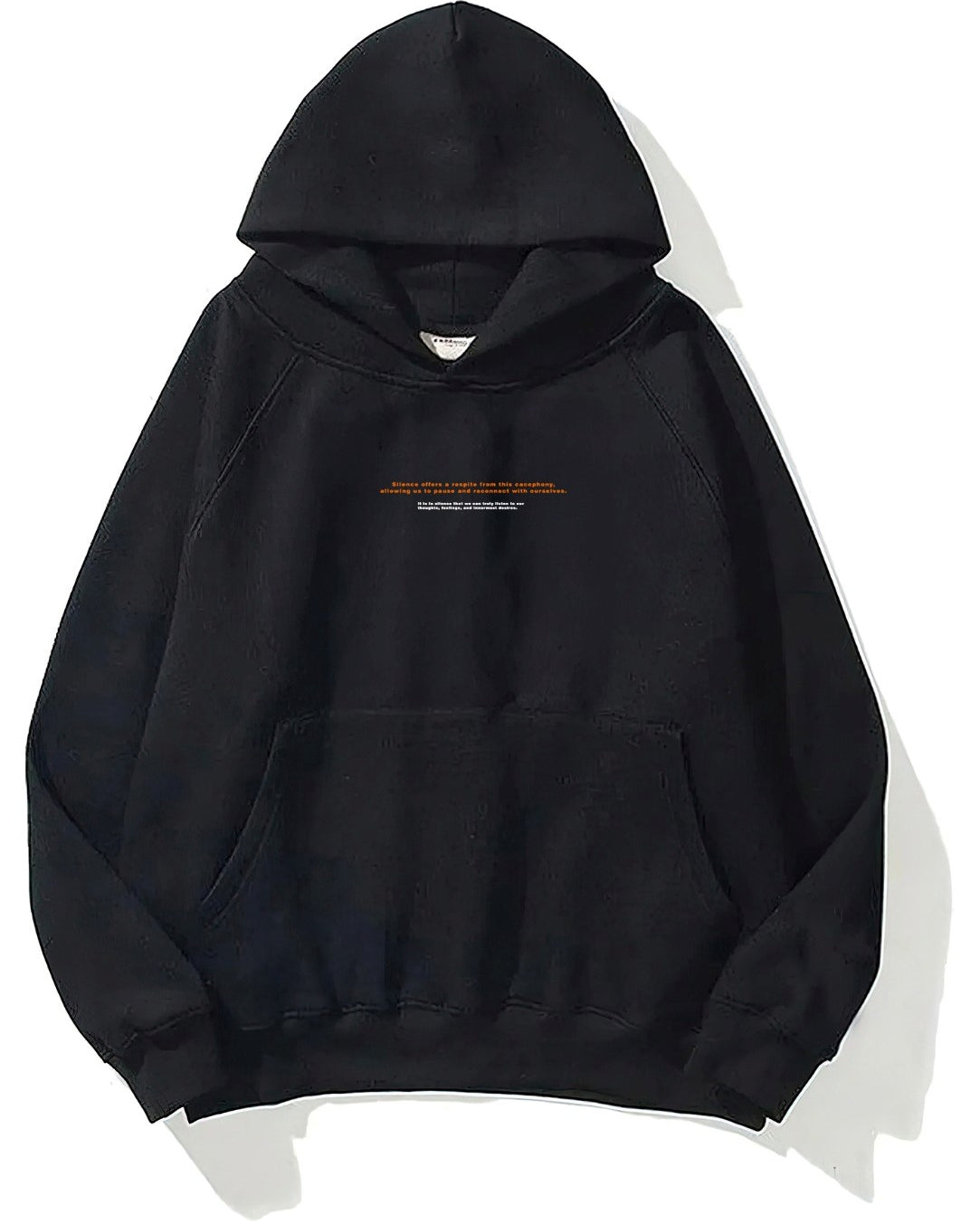 Kapüşonlu İçi Polar Art Work Heykel Baskılı Siyah Unisex Hoodie Sweatshirt