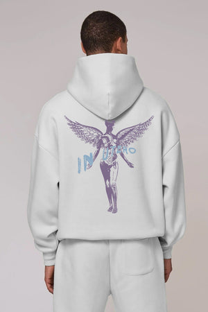 Beyaz Kapüşonlu İçi Polar Nirvana İn Utero Baskılı Unisex Hoodie Sweatshirt