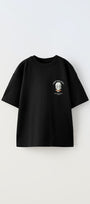 Great Time So Fun Yazılı Kuru Kafa Tasarım Baskılı Siyah Çocuk T-Shirt