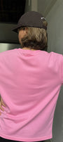 Kadın Oversize Tişört COZY Bear Baskılı Pembe – %100 Pamuk Compact Süprem 24/1