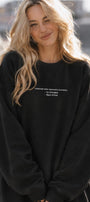 Kadın Oversize Sweatshirt Elbise Perfect Man Baskılı Siyah – Bisiklet Yaka, 3 İplik Şardonlu Polar