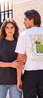 Unisex Oversize Tişört Kuzukulağı The Champ Baskılı Beyaz – Bisiklet Yaka, Rahat Kalıp, %100 Pamuk