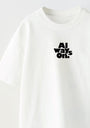 Always On Yazılı Futbol Tasarım Baskılı Beyaz Çocuk T-shirt