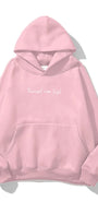 Kapüşonlu İçi Polar Vincent Van Gogh Baskılı Pembe Unisex Hoodie Sweatshirt
