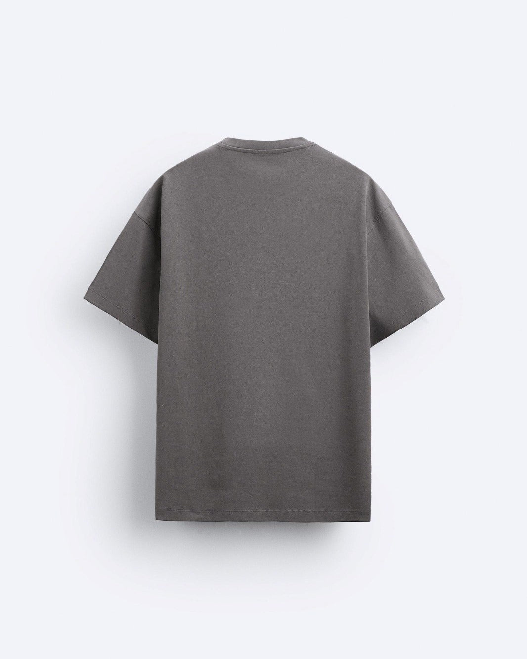 Bisiklet Yaka Eighty Five Yazılı Oversize Füme Erkek T-shirt