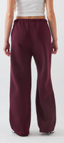 Oversize Unisex Eşofman Altı Bordo – 3 İplik Şardonlu, Bol Paça, Cepli, Modern Rahat Kesim