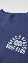 Beach Vıbes Surf Club Yazılı Ters S Tasarım Baskılı Lacivert Çocuk T-Shirt