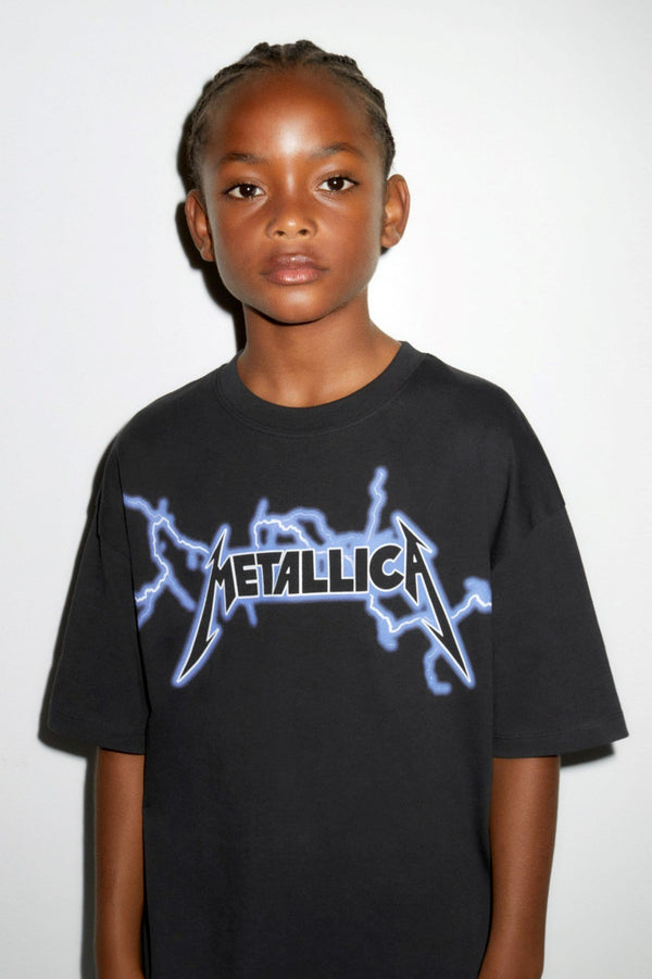 Metallica Yazılı Siyah Erkek Çocuk T-Shirt