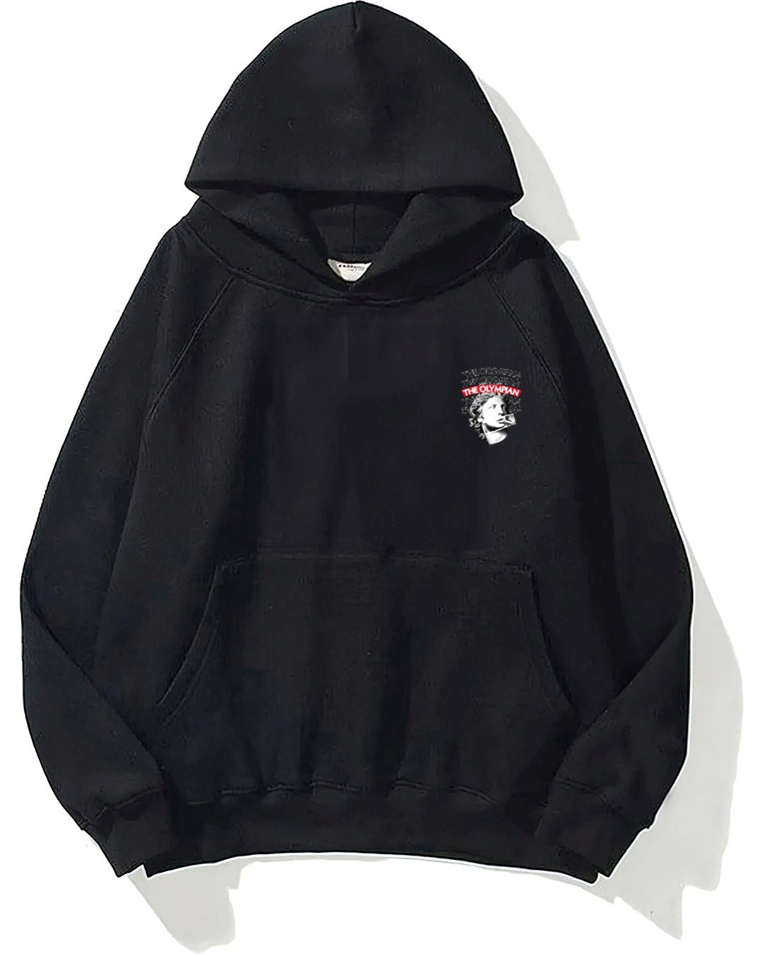 Kapüşonlu İçi Polar The Olympian Baskılı Siyah Unisex Hoodie Sweatshirt
