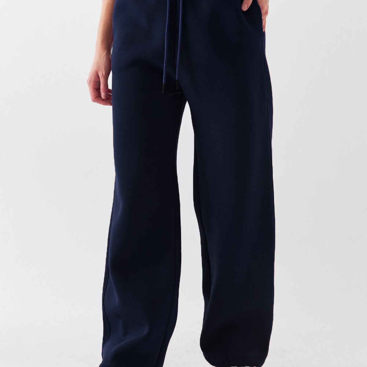 Oversize Unisex Eşofman Altı Lacivert – 3 İplik Şardonlu, Bol Paça, Cepli, Modern Rahat Kesim