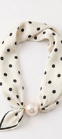 Kadın Ruby Scarf Mıknatıslı Fular Aksesuarlı Atlet Beyaz – Likralı Esnek Kumaş, Modern Form