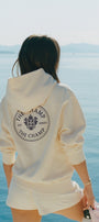 Unisex 3 İplik Şardonlu Ekru Kapüşonlu Sweatshirt – The Champ Baskılı, Armalı, Modern Şehir Modası