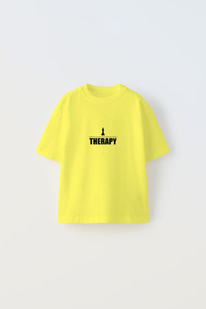 I Don'T Need Therapy I Just Need To Play Chess Yazılı Şah Tasarım Baskılı Sarı Çocuk T-Shirt