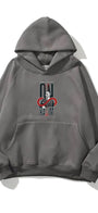 Kapüşonlu İçi Polar Kemal Atatürk 10 Kasım Baskılı Füme Unisex Hoodie Sweatshirt