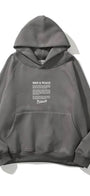 Kapüşonlu İçi Polar War & Peace Baskılı Füme  Unisex Hoodie Sweatshirt