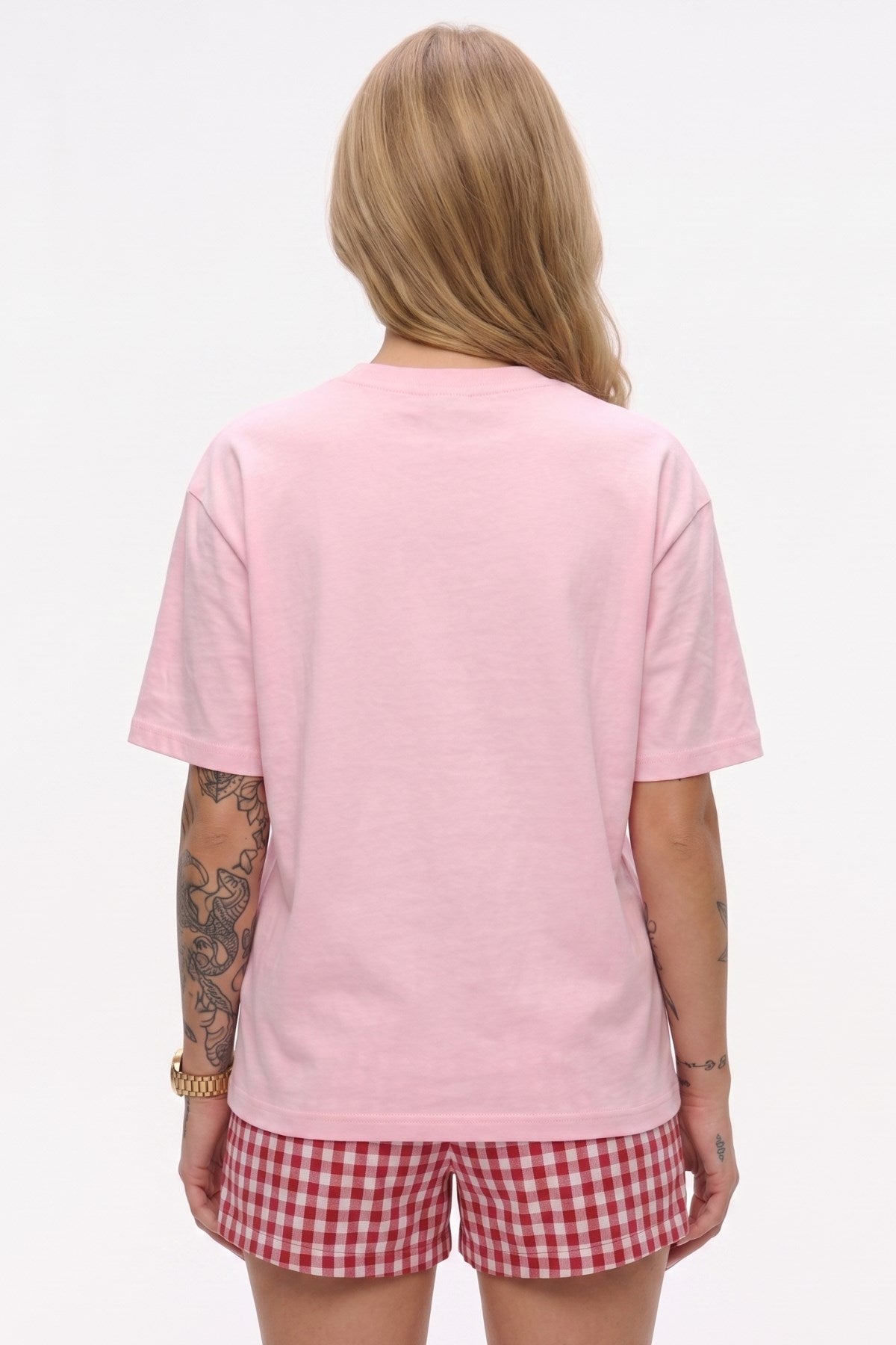 Kadın Oversize Tişört Russian Girl Wishlist Baskılı Pembe – Bisiklet Yaka, Rahat Kalıp, %100 Pamuk