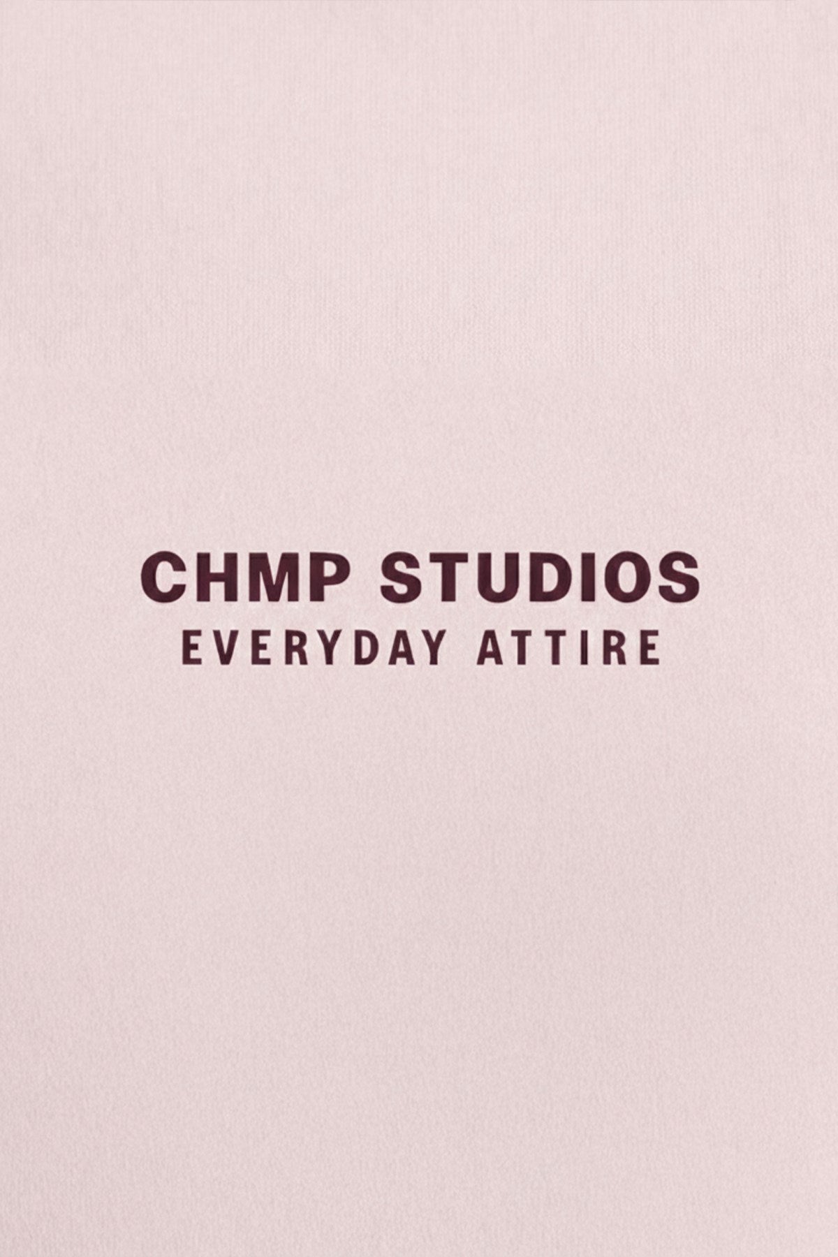 Kadın Oversize Tişört CHMP STUDIOS Baskılı Pembe – Bisiklet Yaka, %100 Pamuk Compact Süprem 24/1