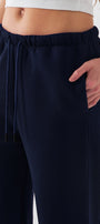 Oversize Unisex Eşofman Altı Lacivert – 3 İplik Şardonlu, Bol Paça, Cepli, Modern Rahat Kesim
