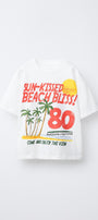 Sun Kissed  Beach Blis  Baskılı Kız Çocuk  %100 Pamuk Tişört