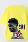 Euro 2024'ün Genç Yıldızları Saka Baskılı Sarı Çocuk T-shirt