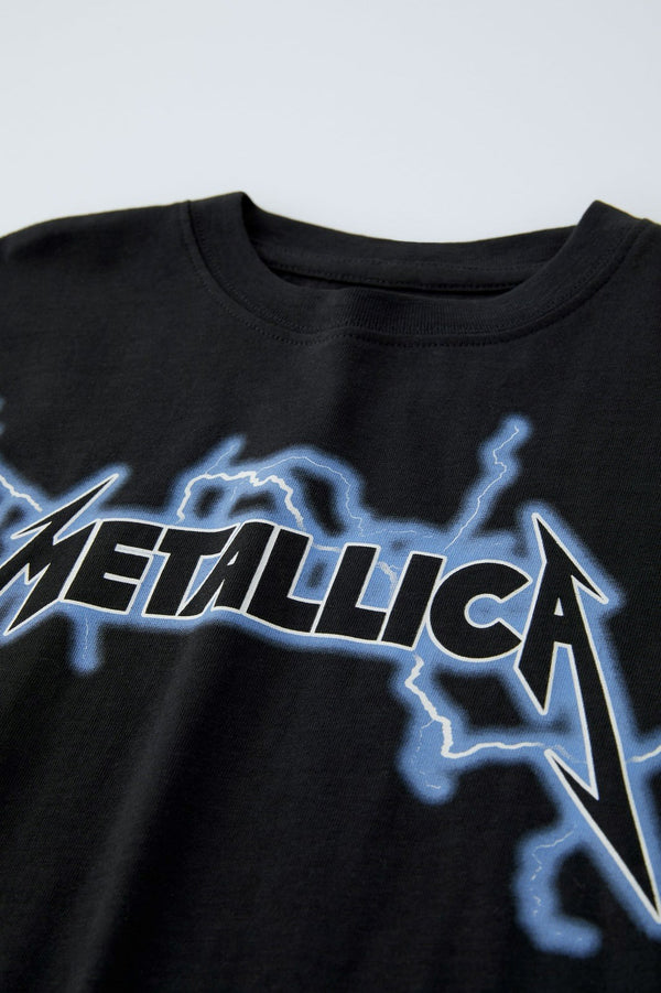 Metallica Yazılı Siyah Erkek Çocuk T-Shirt