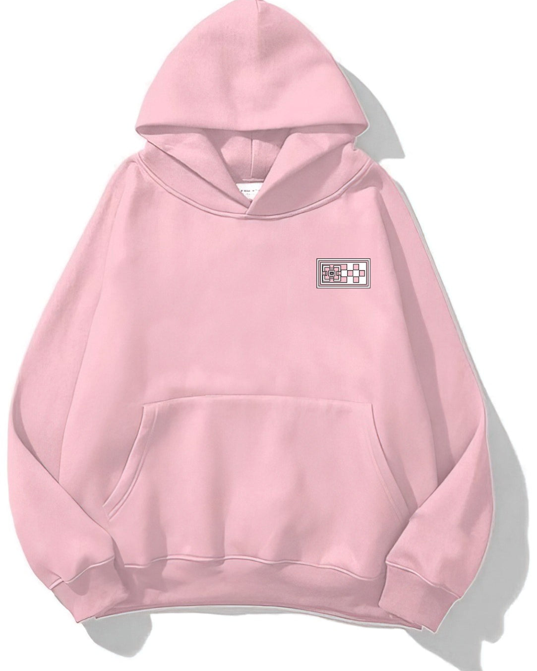 Kapüşonlu İçi Polar The Champ Dağ Baskılı Pembe Unisex Hoodie Sweatshirt