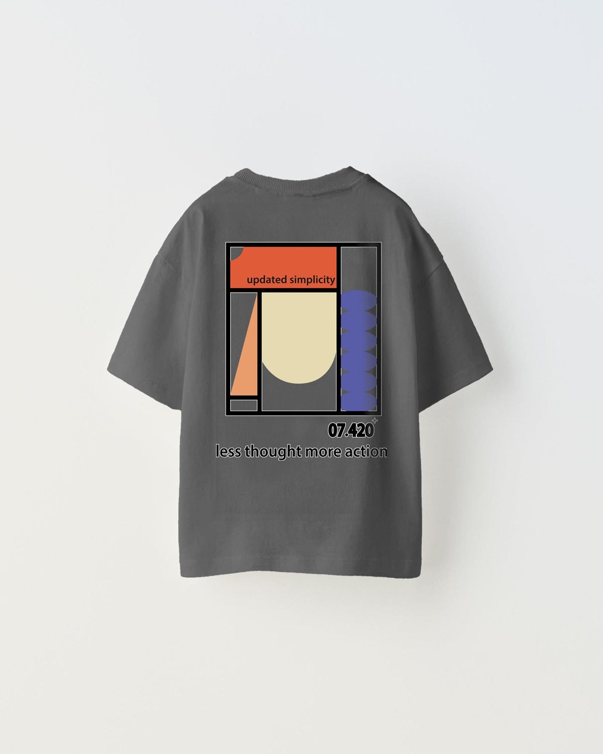 Updated Simplicity Yazılı Desen Tasarım Baskılı Füme Çocuk T-Shirt