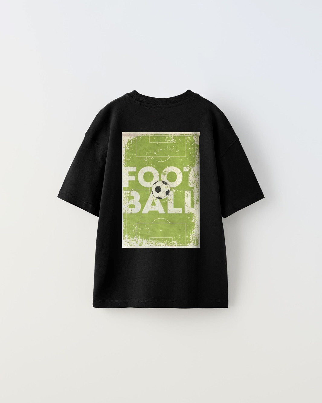 Believe Yazılı Futbol Tasarım Baskılı Siyah Çocuk T-shirt